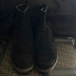 Men's Saint Laurent Wyatt Chelsea boots in black suede 43 1/2 with Dust Bag